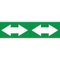 Dual Direction Arrow Pipe Markers, Self-Adhesive, 2-1/4" H x 7" W, White on Green SI729 | Rideout Tool & Machine Inc.