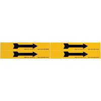 Arrow Pipe Marker, Self-Adhesive, 1-1/8" H x 7" W, Black on Yellow SI730 | Rideout Tool & Machine Inc.
