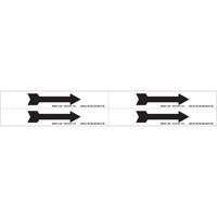 Arrow Pipe Marker, Self-Adhesive, 1-1/8" H x 7" W, Black on White SI735 | Rideout Tool & Machine Inc.
