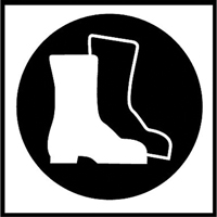 Right to Know Pictogram Labels -Boots, Vinyl, Sheet, 5/8" L x 3/4" W Rideout Tool & Machine Inc.