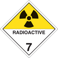Radioactive Materials TDG Placard, Plastic SJ384 | Rideout Tool & Machine Inc.