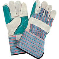 Standard Quality Double Palm Fitters Glove, Large, Split Cowhide Palm, Cotton Inner Lining Rideout Tool & Machine Inc.