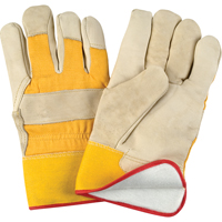 Abrasion-Resistant Winter-Lined Fitters Gloves, X-Large, Grain Cowhide Palm, Foam Fleece Inner Lining SDL891 | Rideout Tool & Machine Inc.