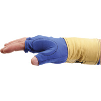 Fingerless Glove Liner with Wrist Restrainer, Size X-Small, Poly-Cotton Palm SR273 | Rideout Tool & Machine Inc.