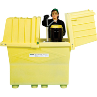 Poly-Safeypacks&reg; Plus With Drain, 60.25" L x 34.5" W x 64" H, 1200 lbs. Load Capacity Rideout Tool & Machine Inc.