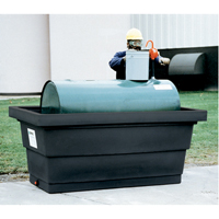 Poly-Tank<sup>®</sup> Containment Unit 275™ With Drain, 82.3" L x 45" W x 35.3" H, 275 US gal. Capacity SEM162 | Rideout Tool & Machine Inc.