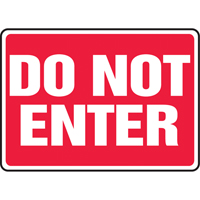 "Do Not Enter" Sign, 10" x 14", Aluminum, English SV899 | Rideout Tool & Machine Inc.