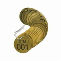 Brass Numbered "STM" Valve Tags SX772 | Rideout Tool & Machine Inc.