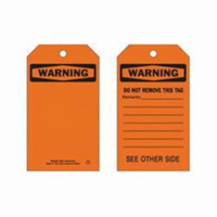 Self-Laminating Safety Tags, Polyester, 4" W x 7" H, English SX811 | Rideout Tool & Machine Inc.