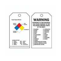 Right-To-Know Tags, Polyester, 3" W x 5-3/4" H, English SX820 | Rideout Tool & Machine Inc.