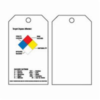 Self-Laminating Right-To-Know Tags, Polyester, 3" W x 5-3/4" H, English SX836 | Rideout Tool & Machine Inc.