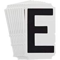 Quick-Align<sup>®</sup> Individual Gothic Number and Letter Labels, E, 4" H, Black SZ993 | Rideout Tool & Machine Inc.