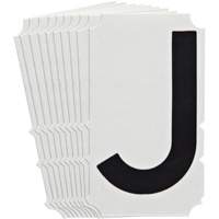 Quick-Align<sup>®</sup>Individual Gothic Number and Letter Labels, J, 4" H, Black SZ998 | Rideout Tool & Machine Inc.