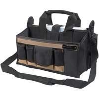 Sac &agrave; outils avec plateau central, Toile, 16 pochettes, Noir Rideout Tool & Machine Inc.