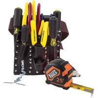 ENS OUTILS ELECTRICIEN A/POCHETTE CEINTURE, Cuir, Blanc Rideout Tool & Machine Inc.