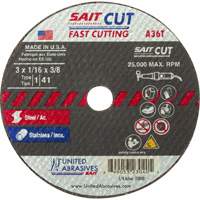 Cut-Off WHEEL (A36T), 13" x 1/16", 1/4" Arbor, Type 27, Aluminum Oxide, 25000 RPM Rideout Tool & Machine Inc.