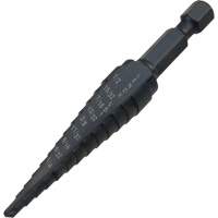 #1 Step Drill Bit, 1/8" - 1/2" , 1-3/2" Increments, High Speed Steel Rideout Tool & Machine Inc.