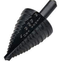 #12 Step Drill Bit, 7/8" - 1-3/8" , 3/8" Increments, High Speed Steel Rideout Tool & Machine Inc.