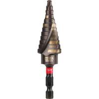 #4 Shockwave Impact Duty Step Drill Bit, 3/16" - 7/8" , 1/16" Increments, Titanium Rideout Tool & Machine Inc.