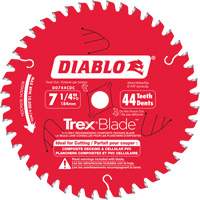 Lame de scie &agrave; d&eacute;couper Trex Blade, 7-1/4", 44 dents, Pour Plastique/Plastique Rideout Tool & Machine Inc.