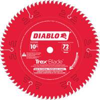 Lame de scie &agrave; d&eacute;couper Trex Blade, 10", 72 dents, Pour Plastique/Plastique Rideout Tool & Machine Inc.