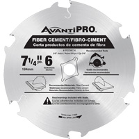 Lame de scie AvantiPro, 7-1/4", 6 dents, Pour B&eacute;ton de fibre Rideout Tool & Machine Inc.