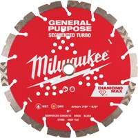 Diamond Max Segmented Turbo Saw Blade, 9", Metal/Stone/Concrete/Ductile Iron/Cement/Non-Ferrous/Brick/Fibre Cement/Tile/Asphalt Use Rideout Tool & Machine Inc.