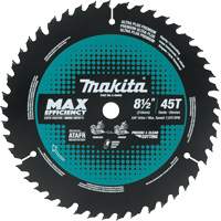 Lame de scie &agrave; onglets &agrave; rendement maximal avec embout carbure, 8-1/2", 45 dents, Pour Bois Rideout Tool & Machine Inc.