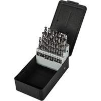 Jeu de forets s&eacute;rie courte combin&eacute;s robustes, 26 morceaux, Acier rapide Rideout Tool & Machine Inc.