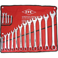 Professional Raised Panel Wrench Set, Combination, 16 Pieces, Imperial TDW008 | Rideout Tool & Machine Inc.