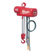Electric Chain Hoist, 10' Lift, 1000 lbs. (0.5 tons) Capacity, 16 FPM TEA071 | Rideout Tool & Machine Inc.