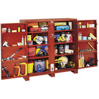 Jobsite Shelf Cabinet, Steel, 47.5 Cubic Feet, Red TEP168 | Rideout Tool & Machine Inc.