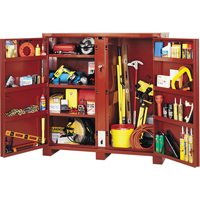 Jobsite Shelf Cabinet, Steel, 47.5 Cubic Feet, Red TEP170 | Rideout Tool & Machine Inc.