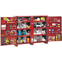 Jobsite Shelf Cabinet, Steel, 49 Cubic Feet, Red TEP172 | Rideout Tool & Machine Inc.
