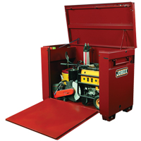 Coffre grande capacit&eacute; avec panneau frontal ouvrant, 60" x 31" x 45", Acier, Rouge Rideout Tool & Machine Inc.