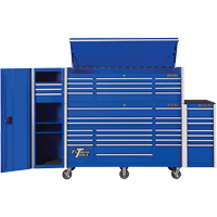 RX Series Side Cabinet, 3 Drawers, 19" W x 25" D x 61" H, Blue TEQ494 | Rideout Tool & Machine Inc.