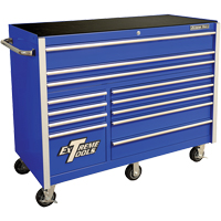 RX Series Rolling Tool Cabinet, 12 Drawers, 55" W x 25" D x 46" H, Blue TEQ501 | Rideout Tool & Machine Inc.