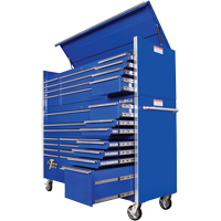 RX Series Rolling Tool Cabinet, 19 Drawers, 72" W x 25" D x 47" H, Blue TEQ506 | Rideout Tool & Machine Inc.
