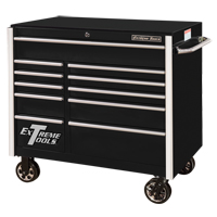 RX Series Rolling Tool Cabinet, 11 Drawers, 41-1/2" W x 25-1/2" D x 40-1/2" H, Black TEQ763 | Rideout Tool & Machine Inc.