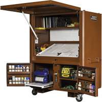 Field Office Jobsite Box, 33" W x 63" D x 80" H, Steel, Red Rideout Tool & Machine Inc.
