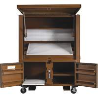 Field Office Jobsite Box, 33" W x 63" D x 80" H, Steel, Red Rideout Tool & Machine Inc.