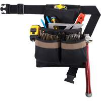 Small Deluxe Tool Belt, Polyester, Black Rideout Tool & Machine Inc.