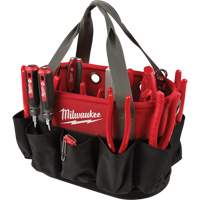 Sac ovale utilitaire, Nylon balistique, 24 pochettes, Noir/Rouge Rideout Tool & Machine Inc.