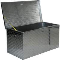 Aluminum Treadplate Portable Tool Box, 25-1/16" D x 49-1/4" W x 24" H, Silver Rideout Tool & Machine Inc.