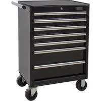 Industrial Tool Cart, 7 Drawers, 27" W x 18-3/4" D x 39" H, Black TER065 | Rideout Tool & Machine Inc.