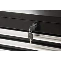 Industrial Tool Chest, 26" W, 4 Drawers, Black Rideout Tool & Machine Inc.