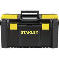 Essential&reg; Tool Box with Tray, 19" W x 9-7/8" D x 9-3/4" H, Black/Yellow Rideout Tool & Machine Inc.