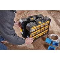 Flip-Bin Organizer, 3-7/8" W x 17-3/4" D x 13-7/8" H, Black/Yellow Rideout Tool & Machine Inc.