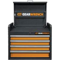 GSX Series Tool Chest, 26" W, 4 Drawers, Black/Orange Rideout Tool & Machine Inc.