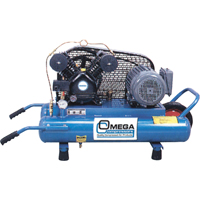 Contractor Series Air Compressors, Electric, 6.6 Gal. (8 US Gal), 125 PSI, 115/1 V Rideout Tool & Machine Inc.